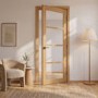 Internal Oak Laminate Glazed Crittal Door with Clear Glass - Pre-Finished - 1981 x 762 x 35mm - Brent - XL Joinery