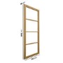Internal Oak Laminate Glazed Crittal Door with Clear Glass - Pre-Finished - 1981 x 762 x 35mm - Brent - XL Joinery