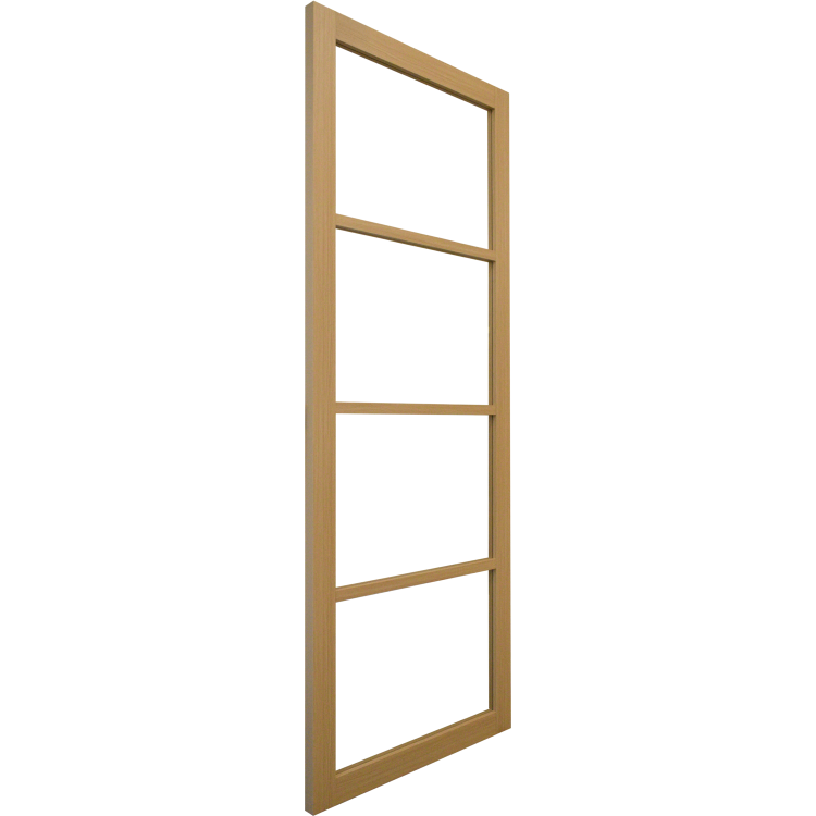 Internal Oak Laminate Glazed Crittal Door with Clear Glass - Pre-Finished - 1981 x 762 x 35mm - Brent - XL Joinery