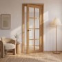 Internal Oak Laminate Glazed Crittal Door with Clear Glass - Pre-Finished - 1981 x 762 x 35mm - Haringey - XL Joinery