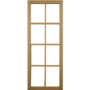 Internal Oak Laminate Glazed Crittal Door with Clear Glass - Pre-Finished - 1981 x 762 x 35mm - Haringey - XL Joinery