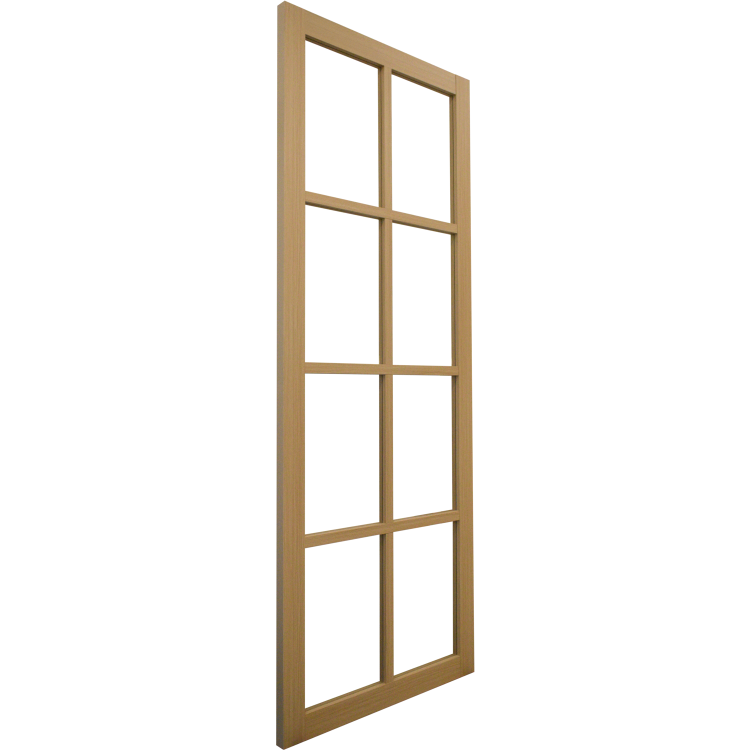 Internal Oak Laminate Glazed Crittal Door with Clear Glass - Pre-Finished - 1981 x 762 x 35mm - Haringey - XL Joinery