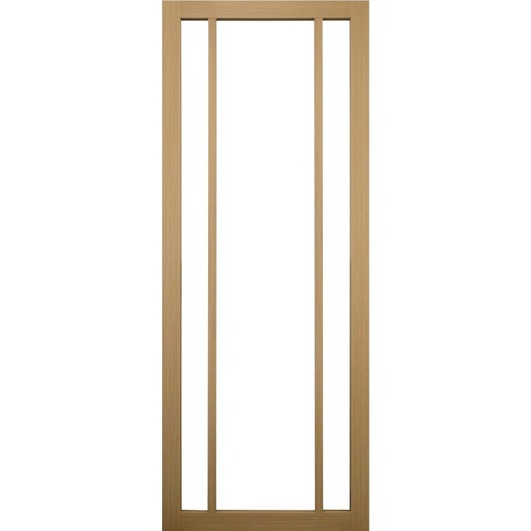 Internal Oak Laminate Glazed Crittal Door with Clear Glass - Pre-Finished - 1981 x 762 x 35mm - Redbridge - XL Joinery