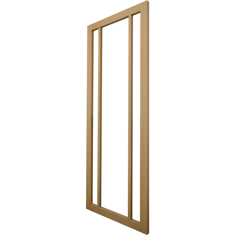 Internal Oak Laminate Glazed Crittal Door with Clear Glass - Pre-Finished - 1981 x 762 x 35mm - Redbridge - XL Joinery