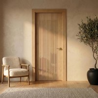 Internal Oak Laminate Glazed Door with Clear Glass - Pre-Finished - 1981 x 762 x 35mm - Stria - XL Joinery