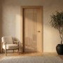 Internal Oak Laminate Glazed Door with Clear Glass - Pre-Finished - 1981 x 762 x 35mm - Stria - XL Joinery