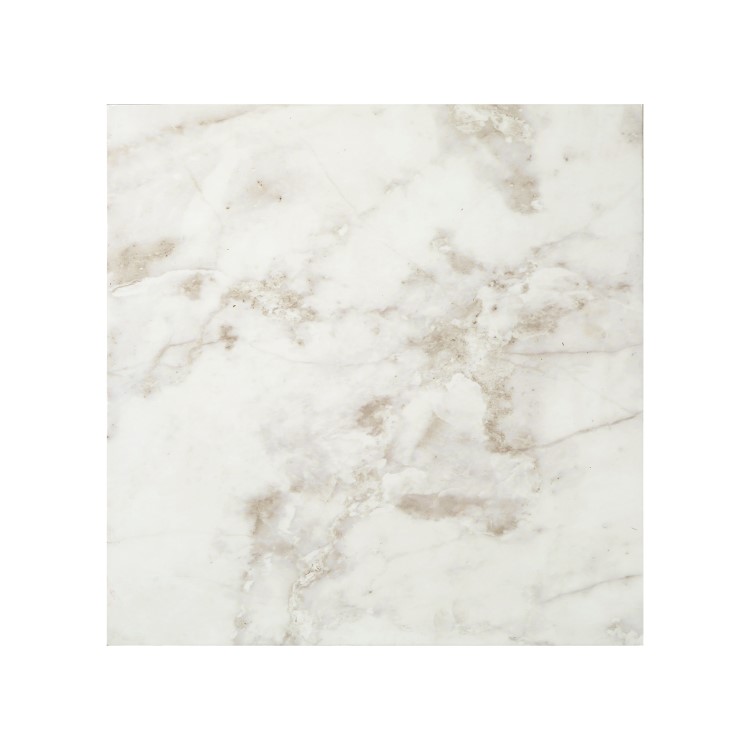 White Faux Marble Cube Side Table - Lori