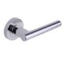 Internal Silver Polished Chrome Lever Fire Door Handle with Latch and Hinges Pack - 75mm Latch - Loire - XL Joinery