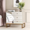Mirrored Chest of 3 Drawers with Legs - Lola