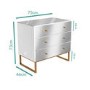 Mirrored Chest of 3 Drawers with Legs - Lola
