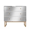 Mirrored Chest of 3 Drawers with Legs - Lola