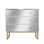 Mirrored Chest of 3 Drawers with Legs - Lola