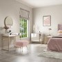 Wide Mirrored Chest of 6 Drawers with Legs - Lola