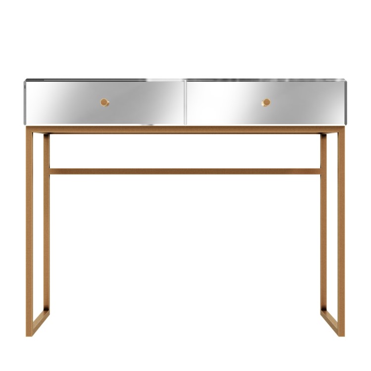 Mirrored Dressing Table with 2 Drawers - Lola 