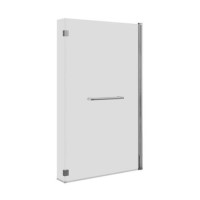 GRADE A1 - Maia L Shape 1450mm 6mm Chrome Bath Screen with Towel Rail