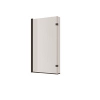 GRADE A1 - Lomax L Shape 1450mm 6mm Matt Black Bath Screen