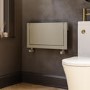 Beige Horizontal Panel Radiator with Pull Out Towel Bar 320 x 600mm - Lomas