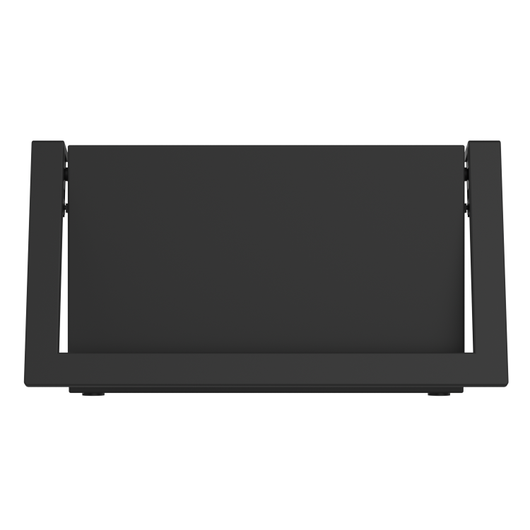 Black Horizontal Panel Radiator with Pull Out Towel Bar 320 x 600mm - Lomas