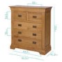 Loire Oak Farmhouse 2+3 Chest of Drawers