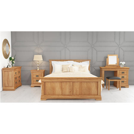 Loire Oak Farmhouse 2 Door 1 Drawer Wardrobe