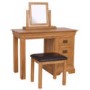 Loire Oak Farmhouse Dressing Table Stool