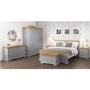 Loire Two Tone Kingsize Bed Frame in Grey and Oak