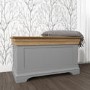 Loire Two Tone Blanket Box in Grey and Oak