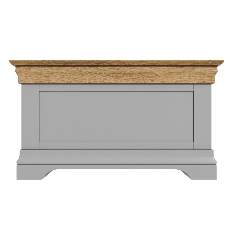 Loire Two Tone Blanket Box in Grey and Oak