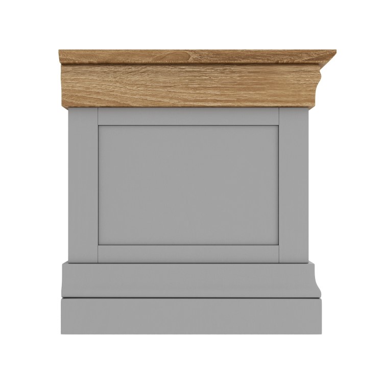 Loire Two Tone Blanket Box in Grey and Oak