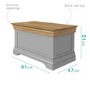 Loire Two Tone Blanket Box in Grey and Oak