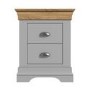 Loire Two Tone Bedside Table in Grey and Oak