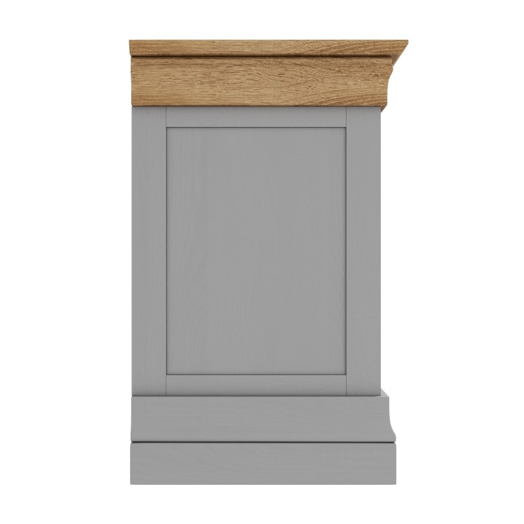 Loire Two Tone Bedside Table in Grey and Oak