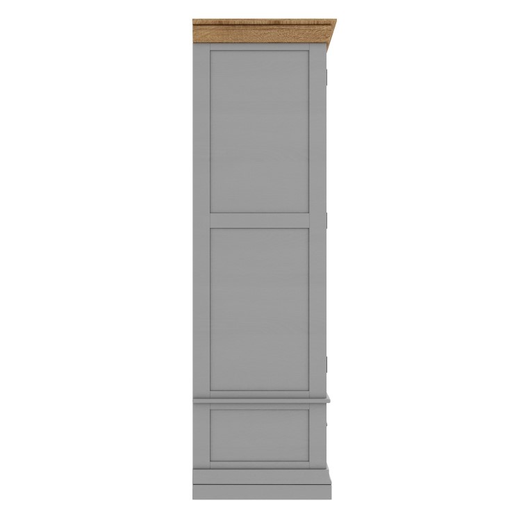 Loire Grey Farmhouse 3 Door 2 Drawer Wardrobe