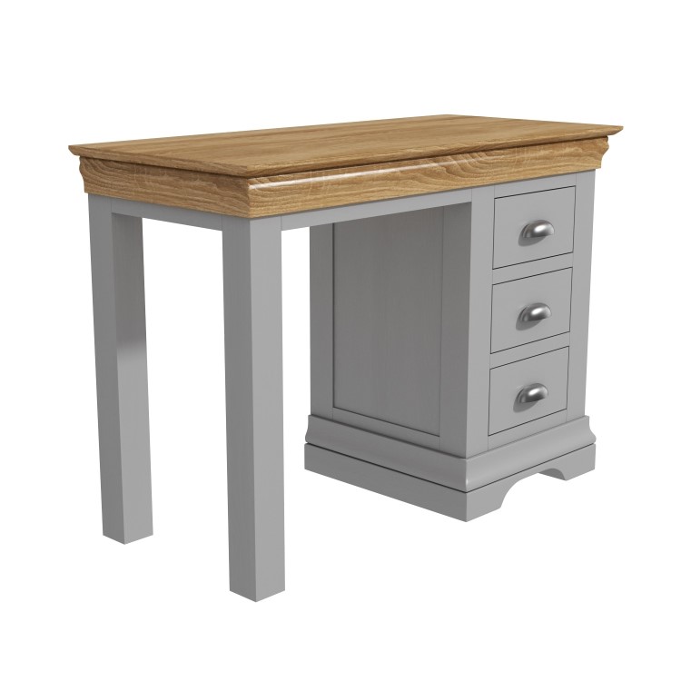Loire Two Tone Dressing Table in Grey and Oak