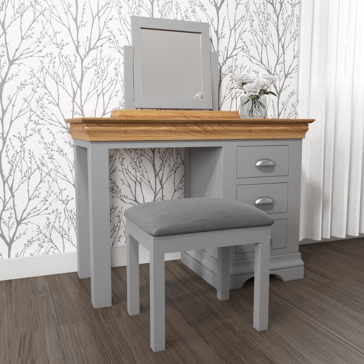 Loire Grey Dressing Table Stool