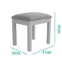 Loire Grey Dressing Table Stool