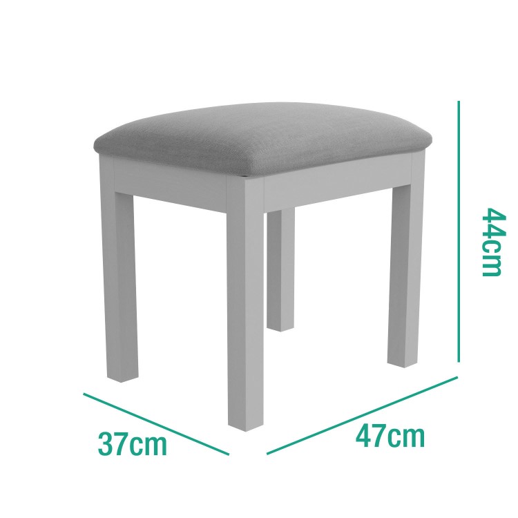 Loire Grey Dressing Table Stool