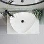 ONLY OPENED - White Triangular Countertop Basin 505mm - Lotus