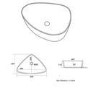 ONLY OPENED - White Triangular Countertop Basin 505mm - Lotus