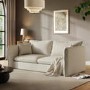 Cream Linen-Look 3 Seater Sofa - Lorelai