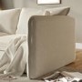 Cream Linen-Look 3 Seater Sofa - Lorelai