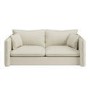 Cream Linen-Look 3 Seater Sofa - Lorelai