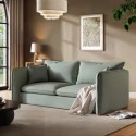 LRA002 Sage Green Linen-Look 3 Seater Sofa - Lorelai