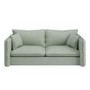 Sage Green Linen-Look 3 Seater Sofa - Lorelai