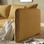 Honey Brown Linen-Look 3 Seater Sofa - Lorelai