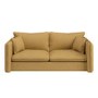 Honey Brown Linen-Look 3 Seater Sofa - Lorelai