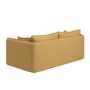Honey Brown Linen-Look 3 Seater Sofa - Lorelai