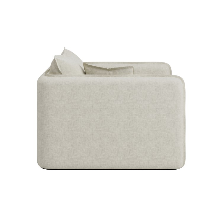 Cream Linen Look Armchair - Lorelai 