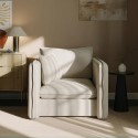 LRA004 Cream Linen Look Armchair - Lorelai 