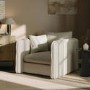 Cream Linen Look Armchair - Lorelai 